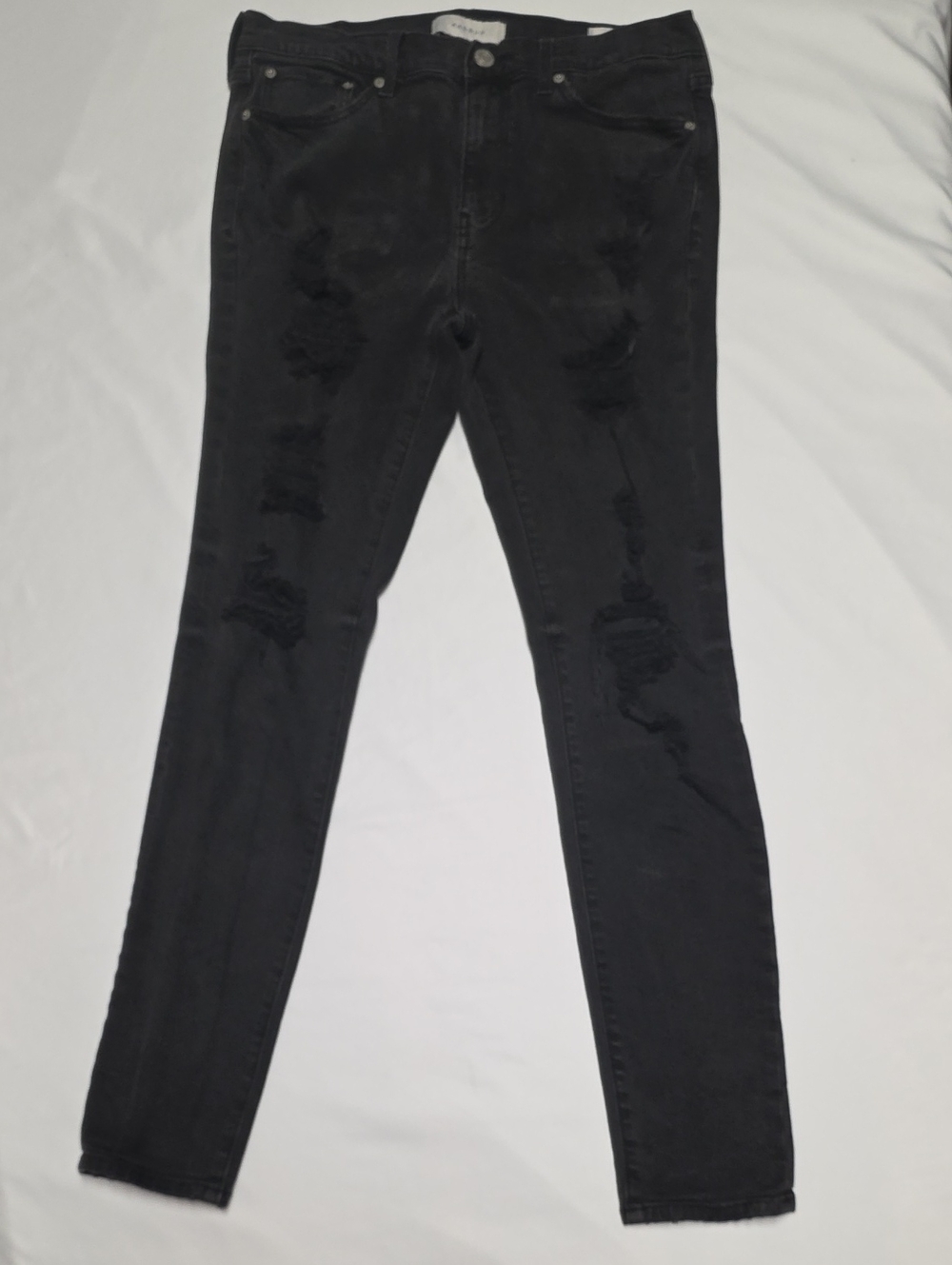 PacSun Men's Black Distressed Stacked Skinny Jeans